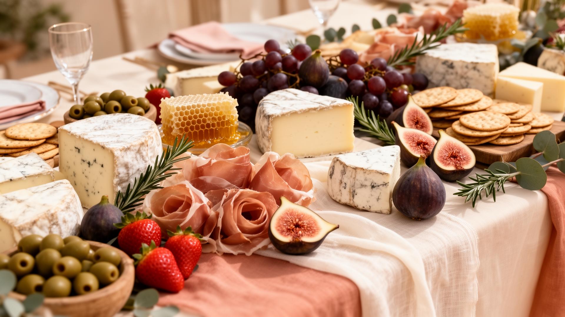Charcuterie grazing table by Example Boards